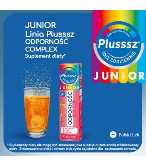 Plusssz Junior 3+ Odporność Complex - 20 tabl. - cena, opinie, dawkowanie