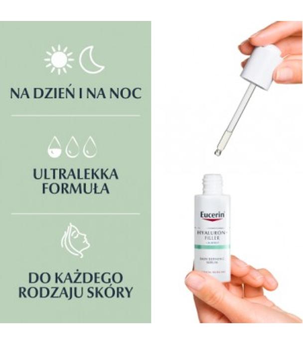 Eucerin Hyaluron-Filler Serum wygładzające z Kwasem Hialuronowym przeciwzmarszczkowe, 30 ml, cena, wskazania, właściwości - ważny do 2025-08-30