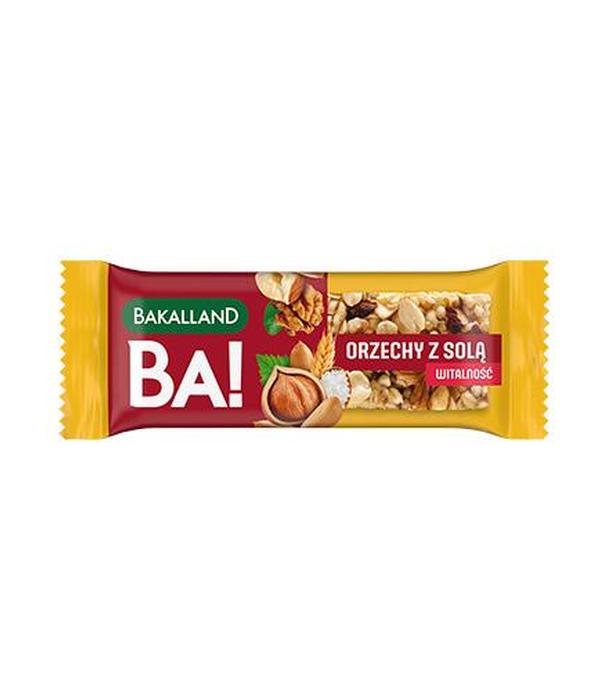 Bakalland BA! Baton Zbożowy Orzechy z solą Witalność, 35 g - ważny do 2025-10-31