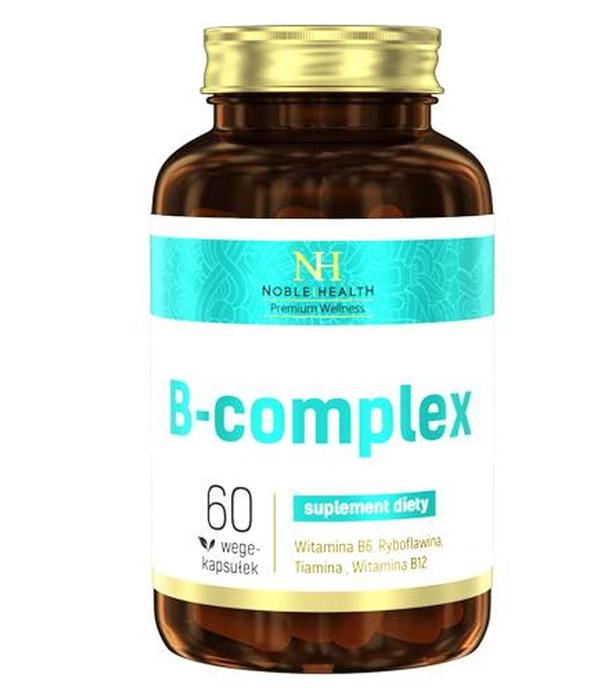 NOBLE HEALTH B-complex - 60 kaps. Na uzupełnienie witamin z grupy B - cena, opinie, dawkowanie