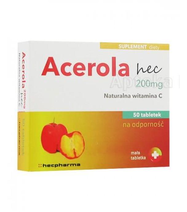 ACEROLA 200 mg hec naturalna witamina C - 50 tabl. - cena, opinie, wskazania