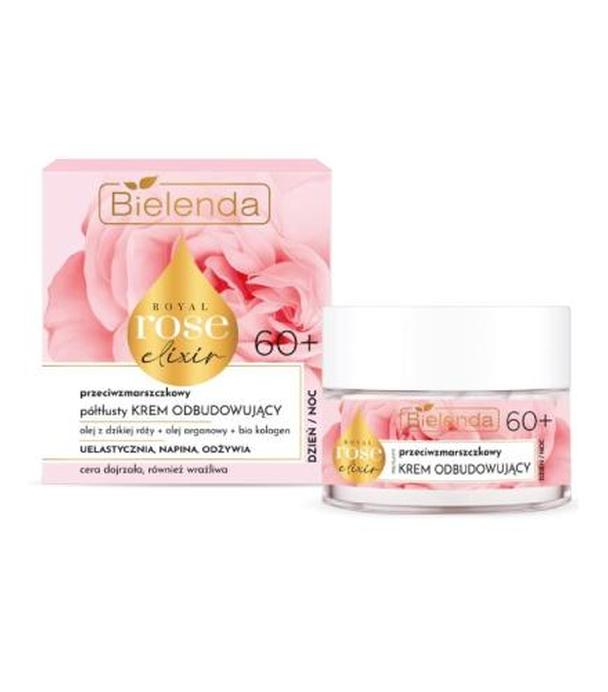 BIELENDA ROYAL ROSE ELIXIR Przeciwzmarszczkowy półtłusty krem odbudowujący 60+ dzień noc, 50 ml