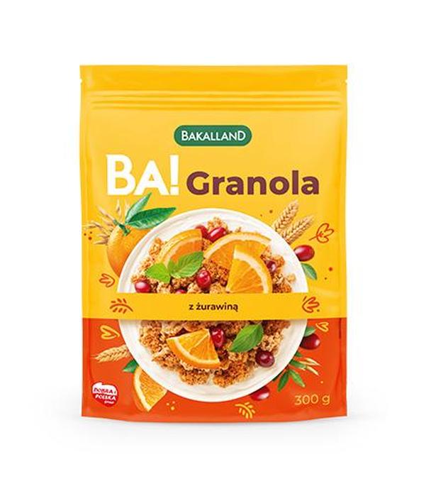 BAKALLAND BA! Granola, żurawina pomarańcza, 300 g - ważny do 2025-07-31