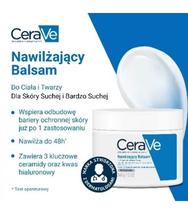 CeraVe, nawilżający balsam z ceramidami do skóry suchej i bardzo suchej, 340 g