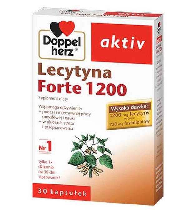 DOPPELHERZ AKTIV Lecytyna Forte 1200 mg - 30 kaps. Dla lepszej koncentracji i nauki.