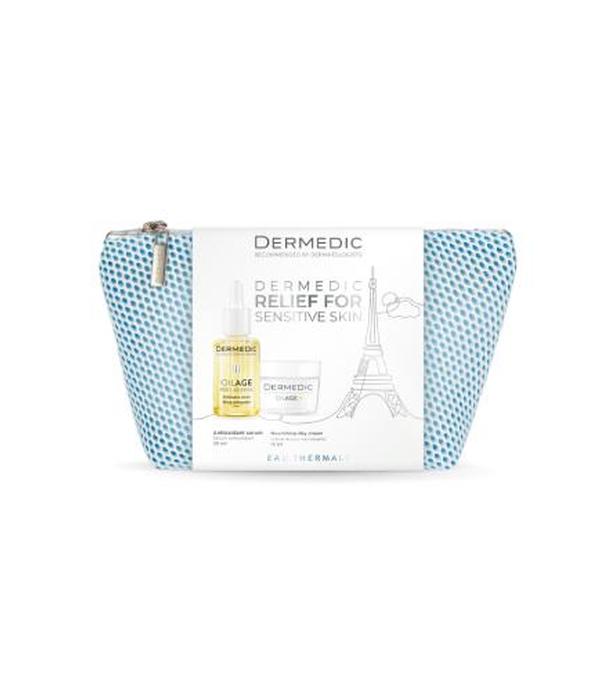 Dermedic Oilage Zestaw Serum antyoksydacyjne, 30 ml + Krem odżywczy na dzień przywracający gęstość skóry, 15 ml