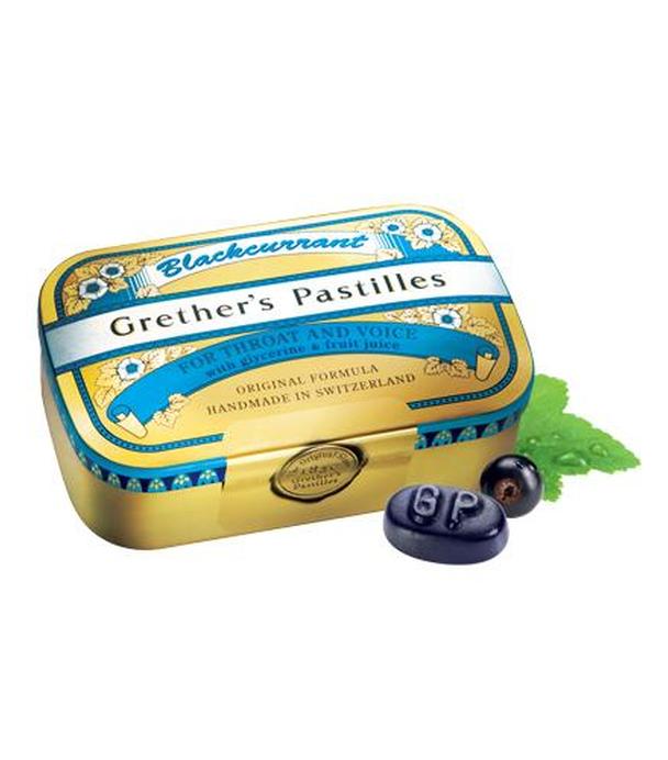 GRETHER'S PASTILLES Pastylki z czarną porzeczką na gardło i głos - 60 g - cena, opinie, właściwości