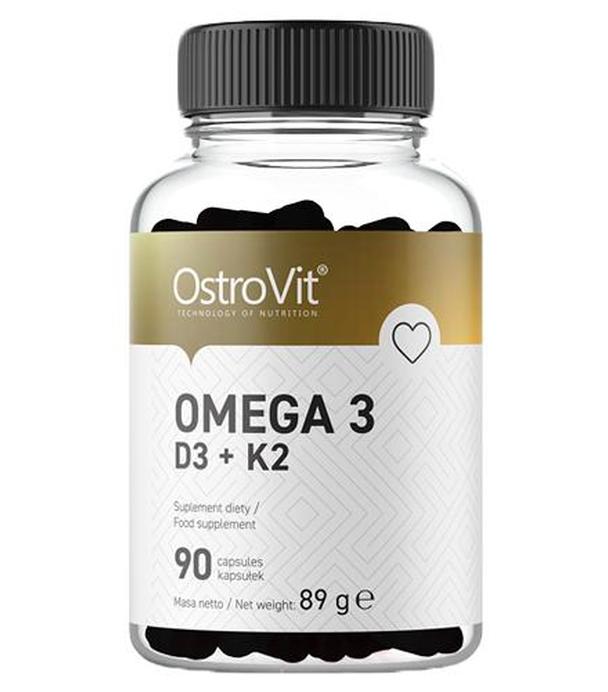 OstroVit Omega 3 D3 + K2 - 90 kaps. - cena, opinie, właściwości