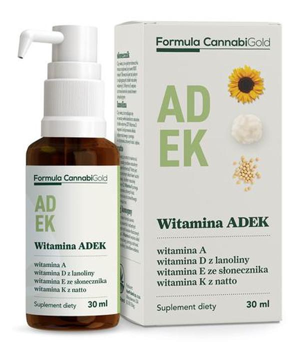 CannabiGold Formula Witamina ADEK - 30 ml - cena, opinie, właściwości