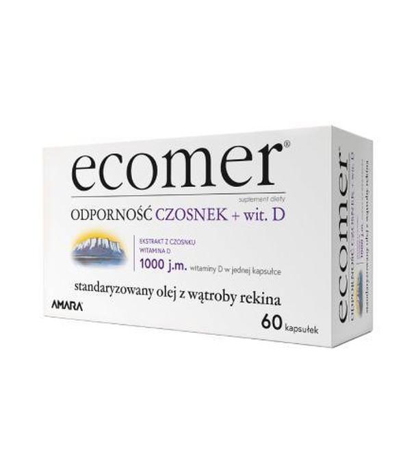 Ecomer Odporność Czosnek + Witamina D, 60 kapsułek