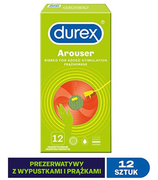 DUREX AROUSER Prezerwatywy nawilżane i prążkowane - 12 szt.- cena, opinie, właściwości