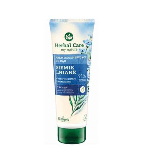 Farmona Herbal Care Siemię lniane, krem regenerujący do rąk do skóry szorstkiej i pękającej, 100 ml