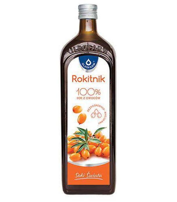 Oleofarm Sok z owoców rokitnika, 490 ml, cena, wskazania, opinie - ważny do 2025-10-31