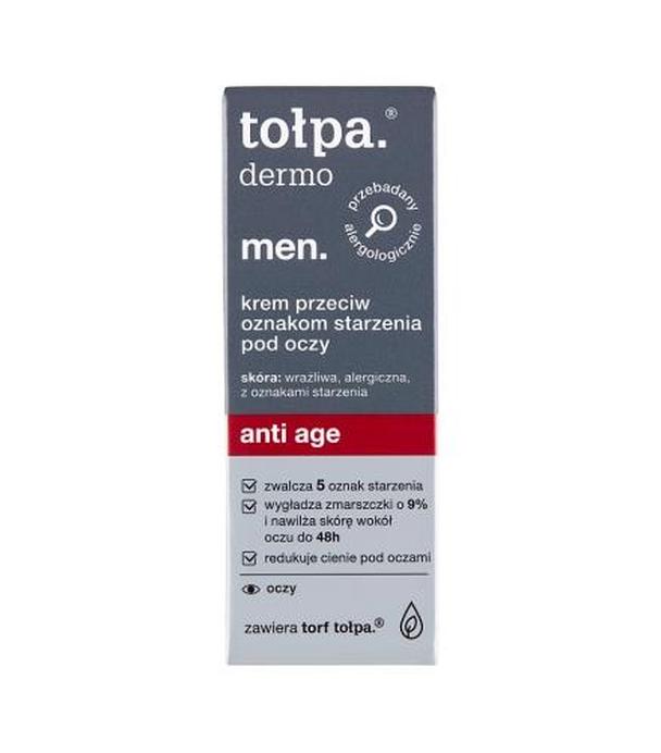 Tołpa Dermo Men Anti Age Krem przeciw oznakom starzenia pod oczy - 10 ml - cena, opinie, właściwości