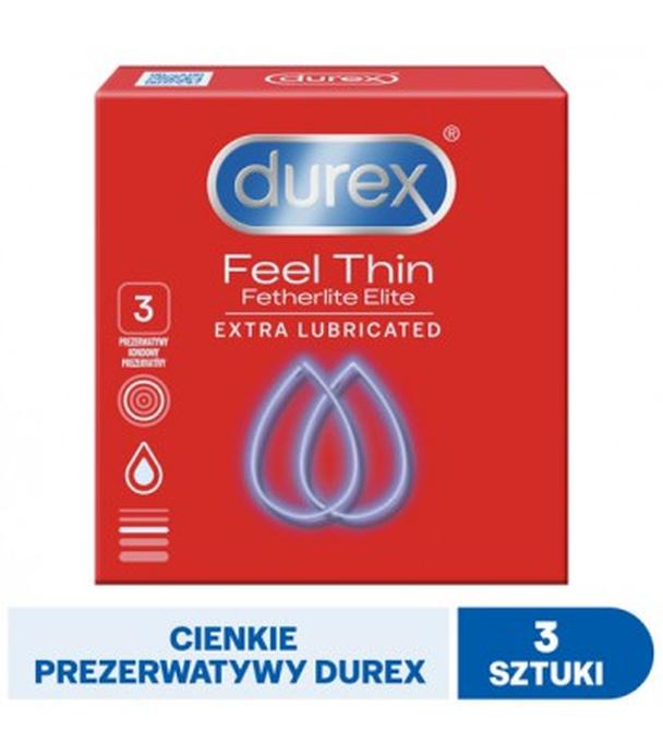 DUREX FETHERLITE ELITE Prezerwatywy supercienkie - 3 szt. - cena, opinie, właściwości