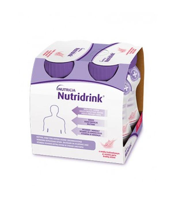 NUTRIDRINK o smaku truskawkowym, 4 x 125 ml - ważny do 2024-11-26