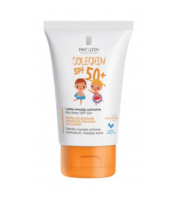Iwostin Solecrin Lekka emulsja ochronna dla dzieci SPF 50 - 100 ml  - ważny do 2025-08-31
