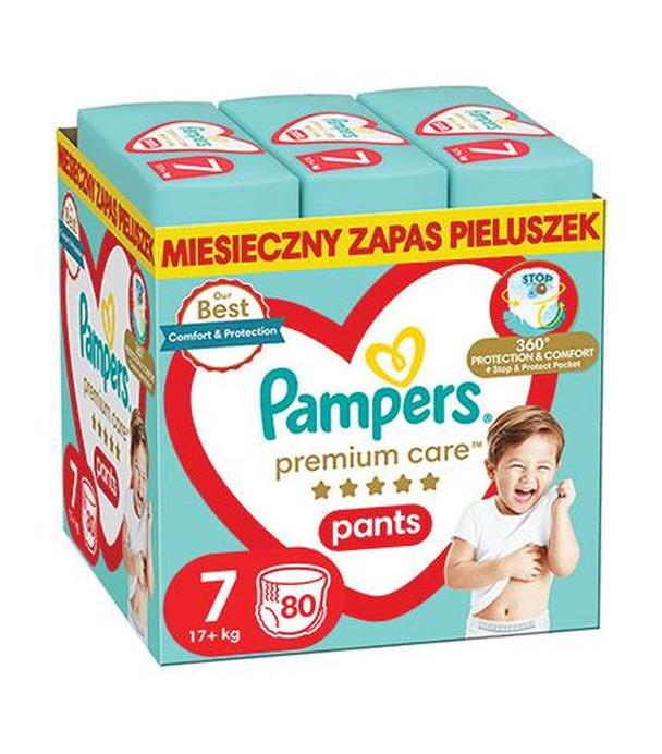 Pampers Premium Care Pieluchomajtki rozmiar 7, 17kg+, 80 sztuk