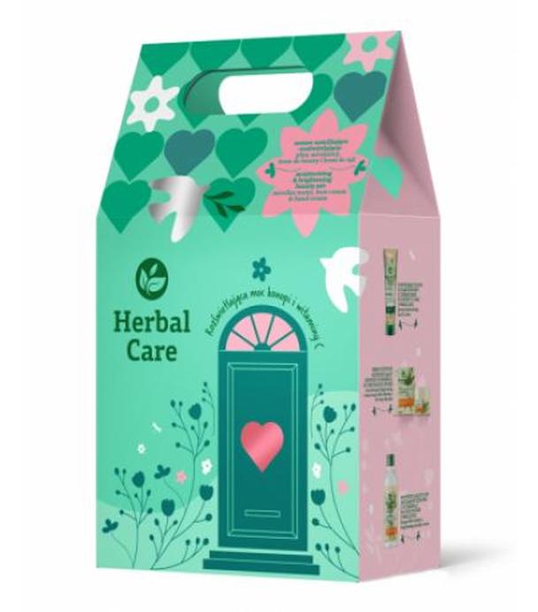 Herbal Care Rozświetlająca moc konopi i witaminy C Rozświetlający płyn micelarny 400 ml + Krem odżywczo-rozświetlający 50 ml + Krem nawilżający do rąk 100 ml [ZESTAW]