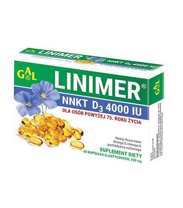 Gal Linimer NNKT D3 4000 IU, 60 kaps., cena, opinie, wskazania
