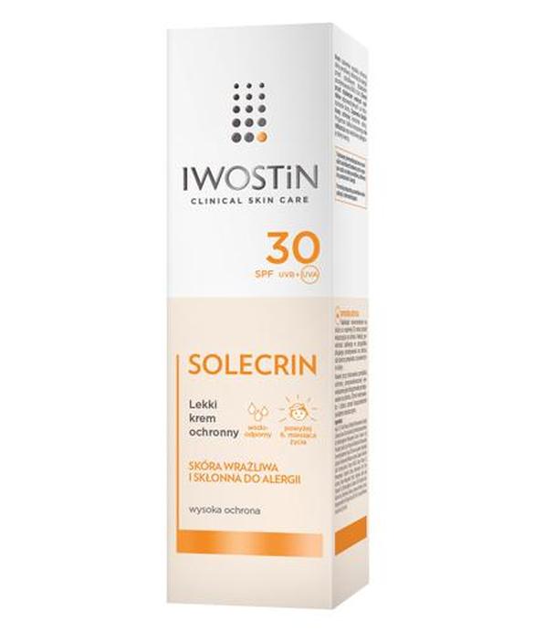 IWOSTIN SOLECRIN SPF30 Lekki Krem ochronny - 50 ml