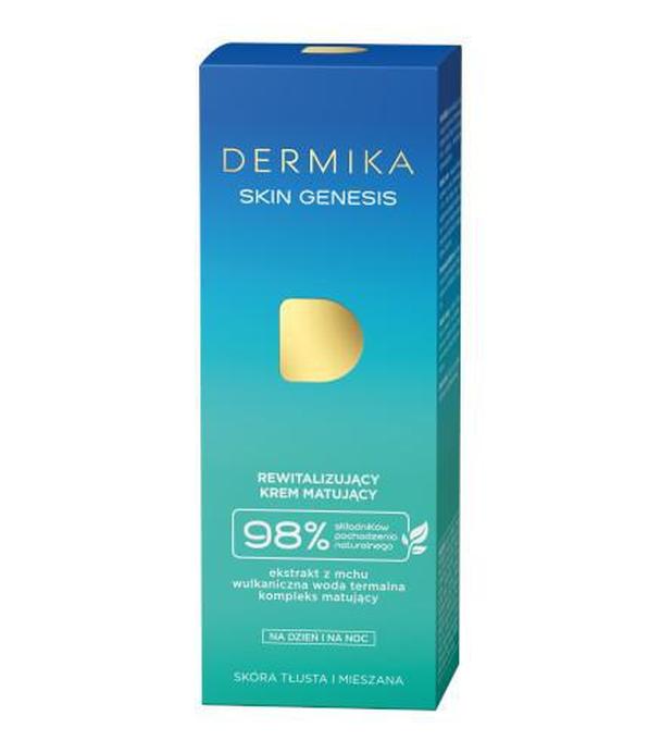 Dermika Skin Genesis Rewitalizujący krem matujący Na dzień i na noc - 50 ml - cena, opinie, właściwości - ważny do 2025-03-31