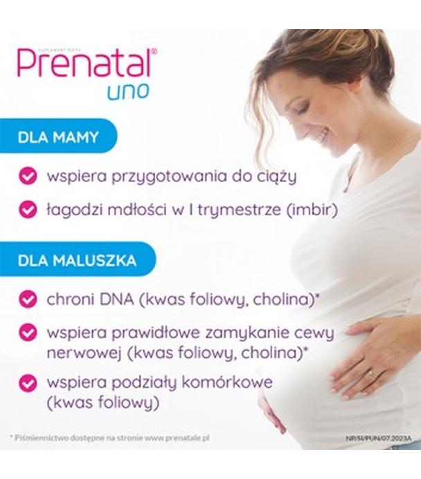 PRENATAL UNO składniki odżywcze dla ciężarnych, kapsułki, 30 sztuk