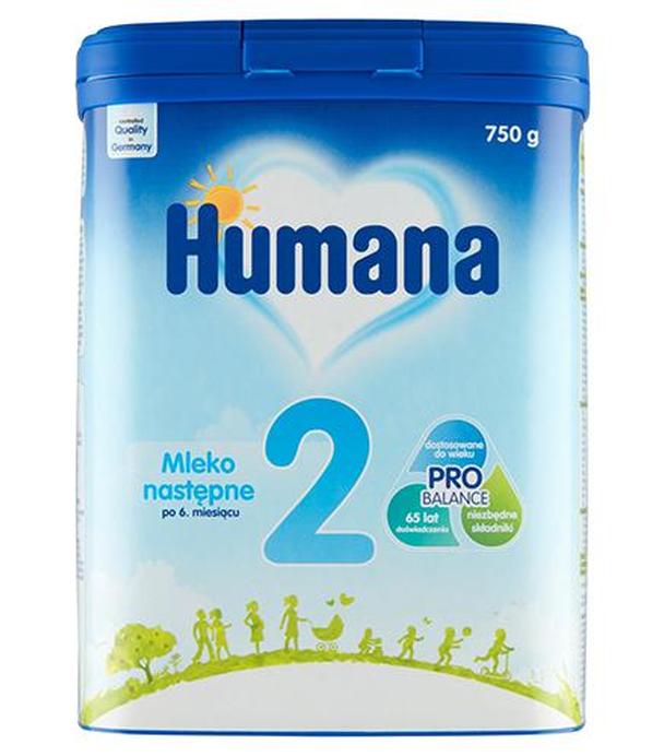 Humana 2 mleko następne w proszku, 750 g - cena, opinie, stosowanie