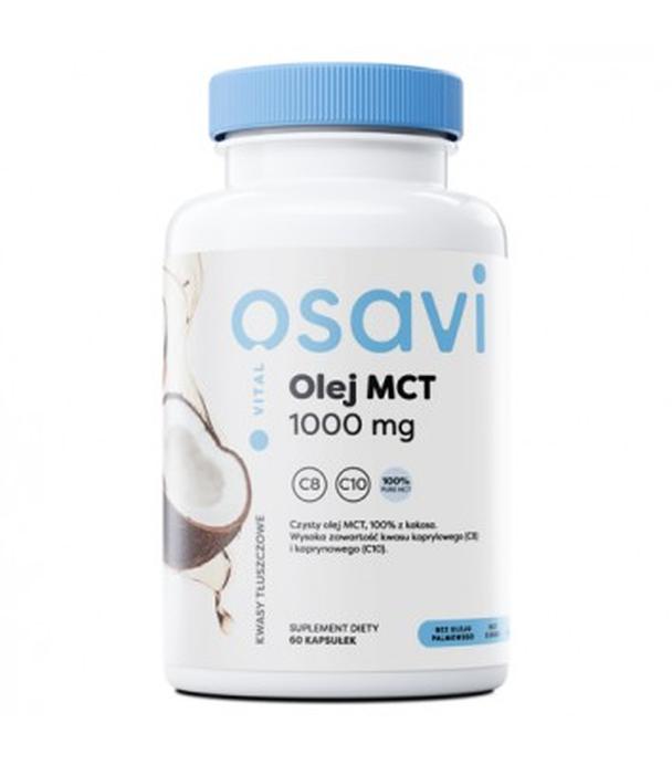 Olej MCT 1000 mg, 60 kaps., cena, wskazanie, właściwości