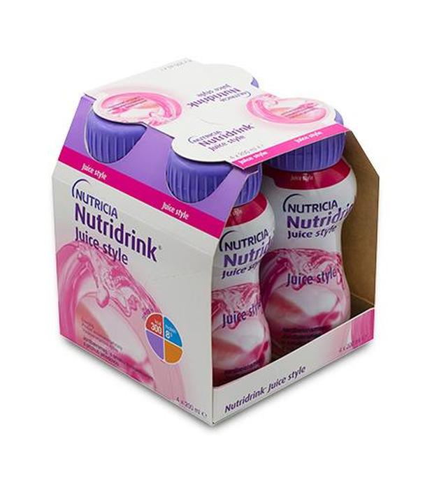 Nutridrink Juice Style, płyn o smaku truskawkowym, 4 x 200 ml - ważny do 2025-07-30