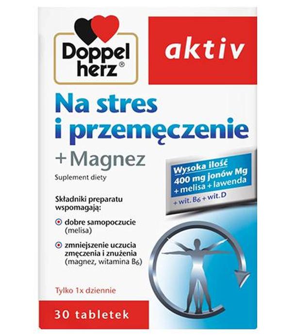 Doppelherz Aktiv Na stres i przemęczenie + Magnez, 30 tabl. cena, opinie, wskazania