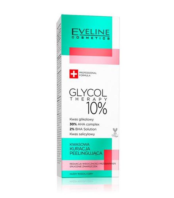 Eveline Glycol Therapy 10% Kwasowa kuracja peelingująca - 20 ml Do skóry z niedoskonałościami - cena, opinie, stosowanie