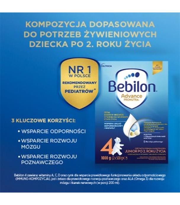 Bebilon 4 Advance Pronutra Junior, odżywcza formuła na bazie mleka po 2. roku życia, 1000 g - ważny do 2025-08-29