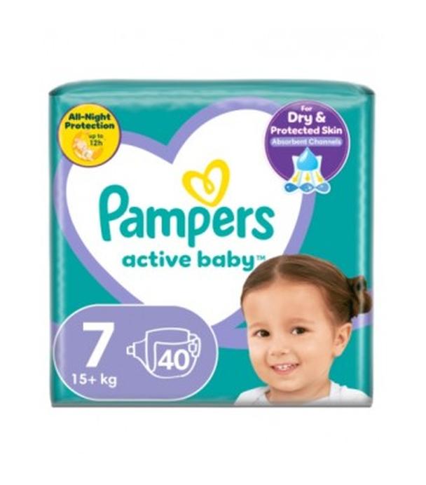 Pampers Pieluchy Active Baby rozmiar 7, 40 sztuk pieluszek - cena, opinie, właściwości