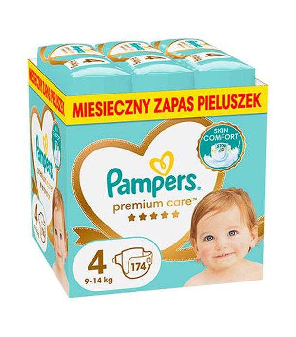 Pampers Premium Care, pieluchy rozmiar 4, 9-14 kg, 174 sztuki