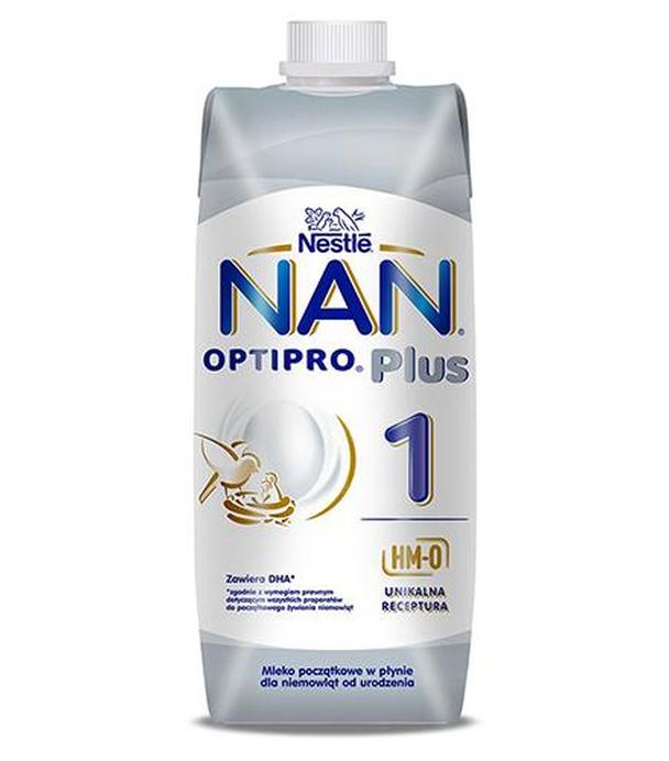 Nestle Nan Optipro Plus 1 HM-O Mleko początkowe w płynie dla niemowląt od urodzenia - 500 ml - cena, opinie, właściwości