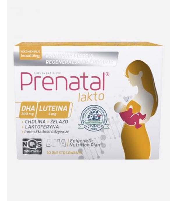 Prenatal Lakto, kapsułki miękkie + kapsułki twarde, 30 sztuk + 30 sztuk