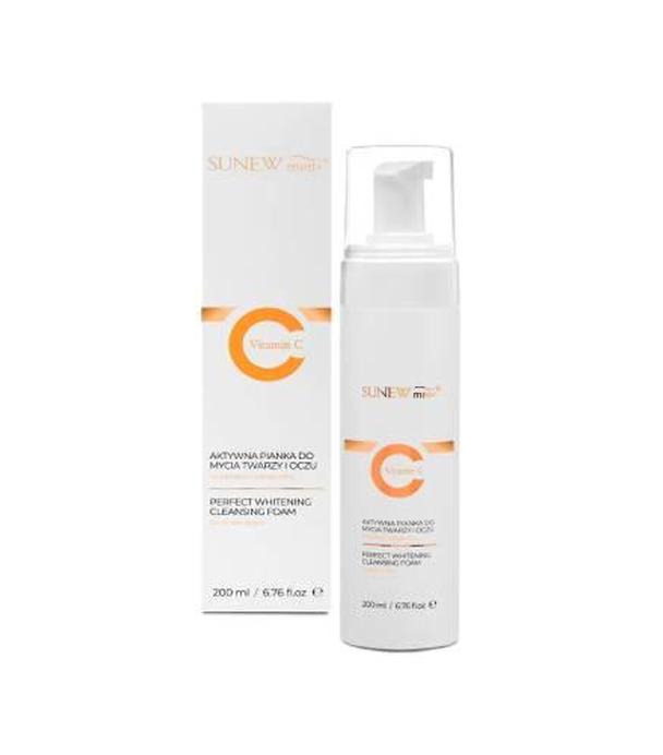 SunewMed+ Vitamin C, Pianka do mycia twarzy i oczu aktywna, 40 ml
