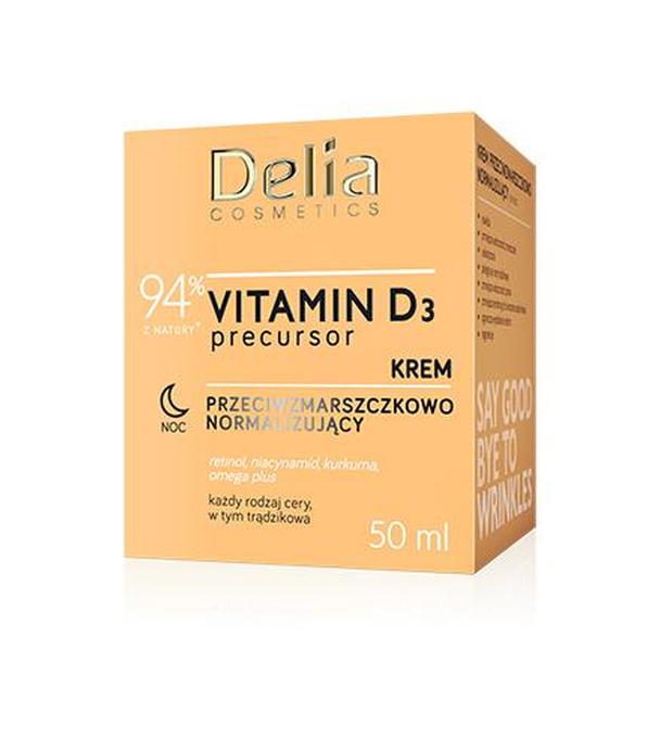 Delia Cosmetics Precursor Vitamin D3 Krem przeciwzmarszczkowo normalizujący na noc, 50 ml, cena, opinie, wskazania