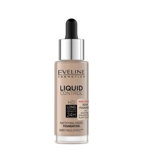 Eveline Liquid Control HD Matujący Podkład do twarzy z niacynamidem 25 light rose, 32 ml