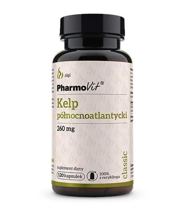 PHARMOVIT Kelp północnoatlantycki 260 mg Pure 100% - 120 kaps. Źródło jodu - cena, opinie, wskazania