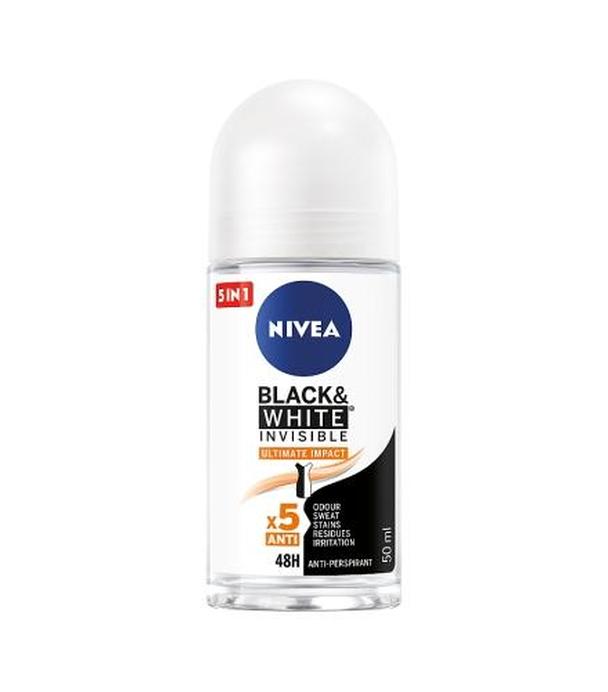 Nivea Black & White Invisible Ultimate Impact Antyperspirant w kulce 48h - 50 ml - cena, opinie, właściwości