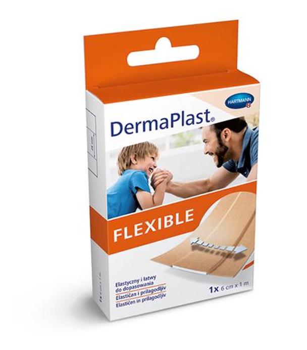 DermaPlast Flexible Plaster z elastycznej tkaniny tekstylnej 6 cm x 1 m - 1 szt. Na skaleczenia - cena, opinie, właściwości