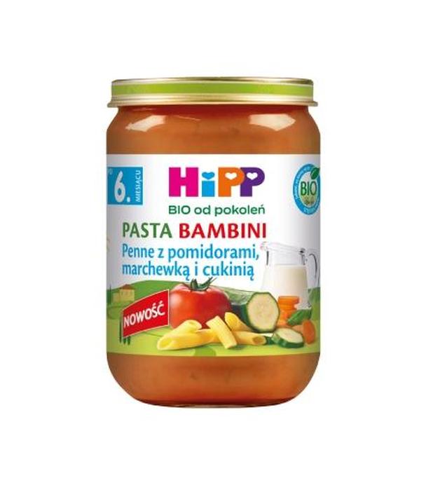 Hipp Bio od pokoleń, Penne z pomidorami, marchewką i cukinią, po 6. m-cu, 190 g