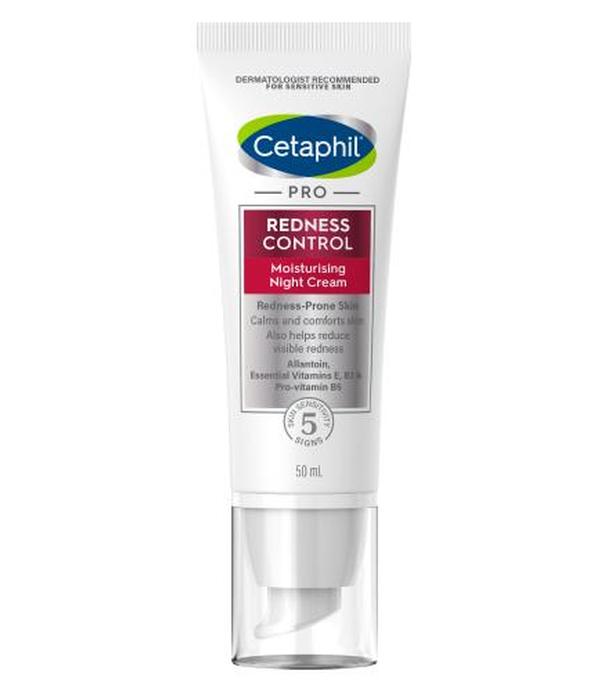 Cetaphil Pro Redness Control Nawilżający krem na noc - 50 ml Do cery wrażliwej - cena, opinie, wskazania