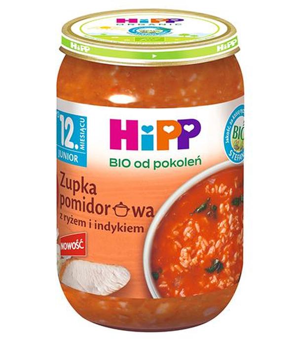 Hipp Bio Zupka pomidorowa z ryżem i indykiem po 12. miesiącu, 250 g, cena, opinie, wskazania - ważny do 2025-04-30