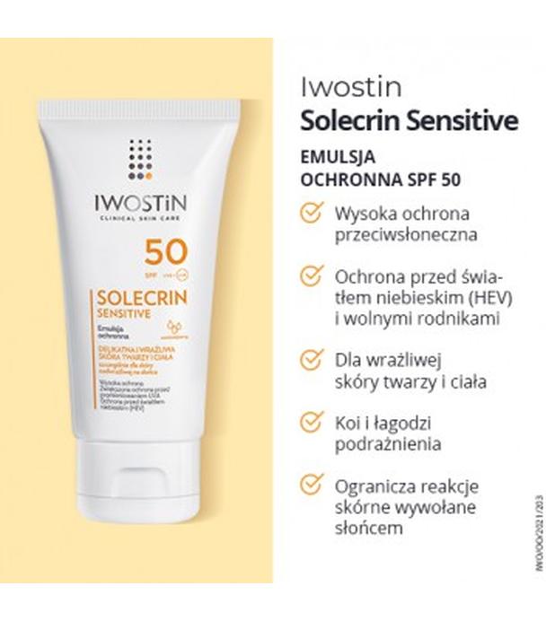 Iwostin Solecrin Sensitive Emulsja ochronna SPF 50 - 100 ml - cena, opinie, właściwości