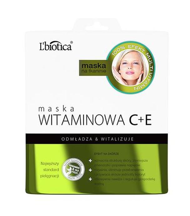LBIOTICA Maska witaminowa C+E na tkaninie - 23 ml  - ważny do 2025-08-31