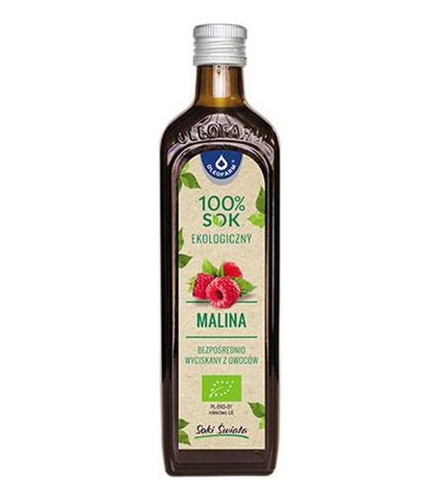 OLEOFARM Malina 100% Sok ekologiczny - 490 ml
