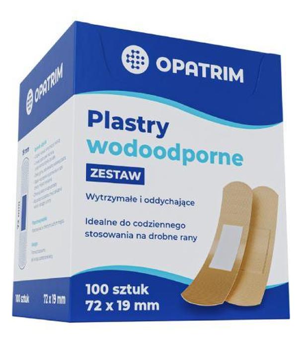 Opatrim zestaw plastrów wodoodpornych 72 x 19 mm, 100 sztuk